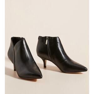 Sam Edelman Black Leather Kitten Heel Booties SZ. 8